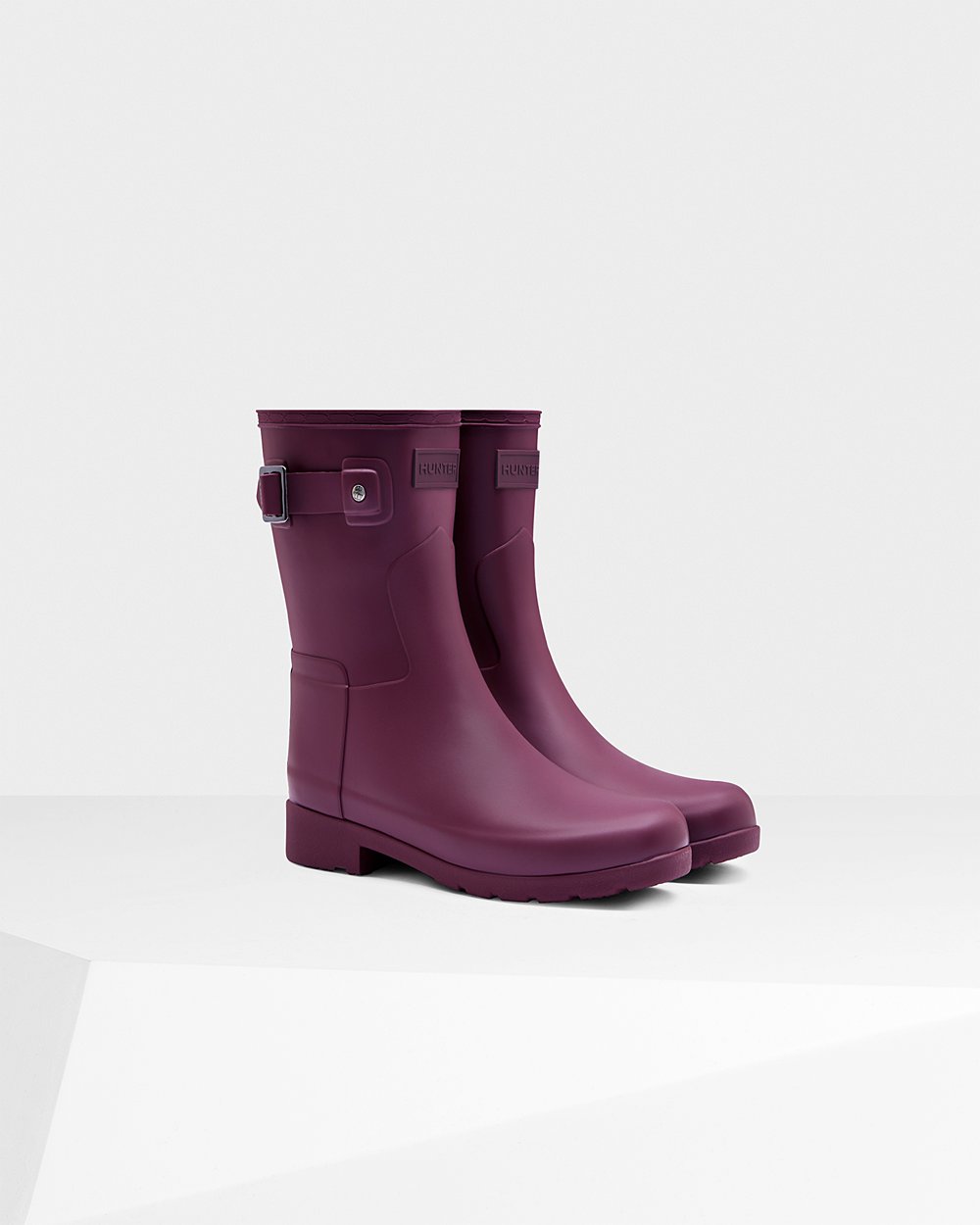 Hunter Mujer Refined Slim Fit - Botas de Lluvia Moradas - 652-OPDYIG